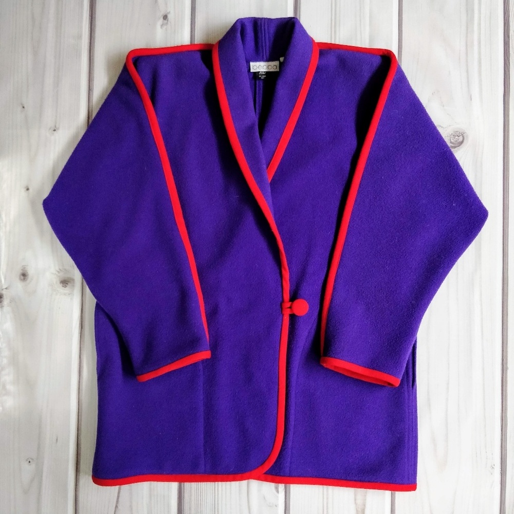 Vintage Beppa Purple Wool Coat